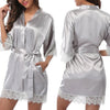 1 Piece Women's Underwear Glossy Robe Pajamas