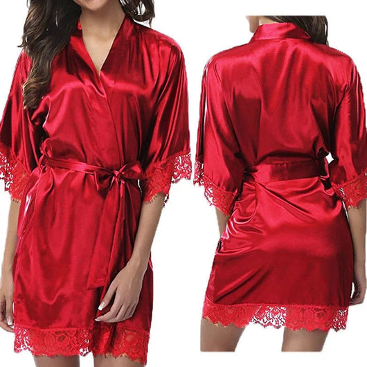 1 Piece Women's Underwear Glossy Robe Pajamas